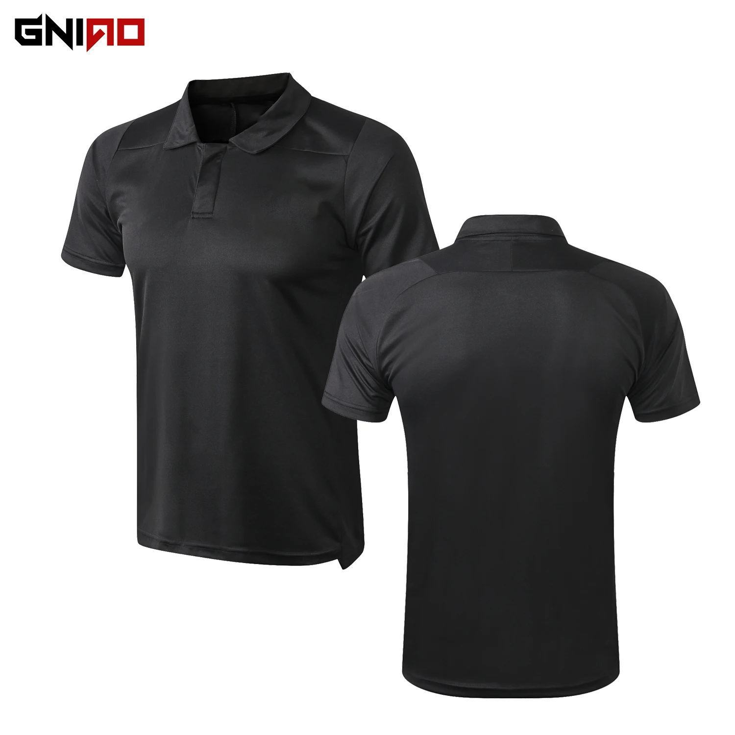 

Sublimated black men' soccer polo shirt jersey custom, Blue;white and red