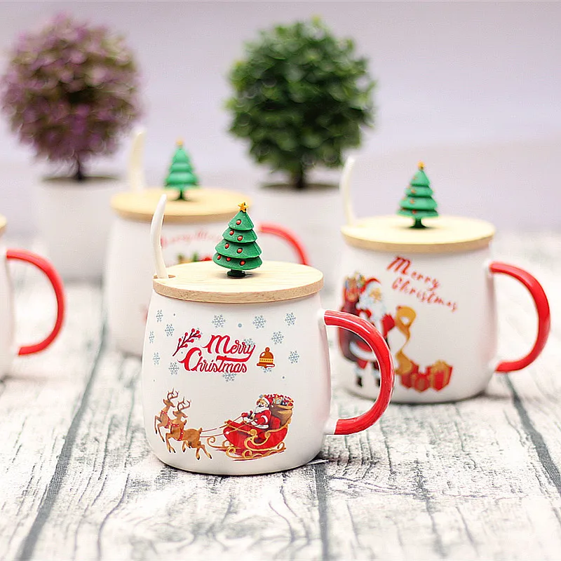 

Zogift Wholesale New Product Ideas 2021 handmade merry christmas gifts ceramic mug for daily use restaurant and party, As picture