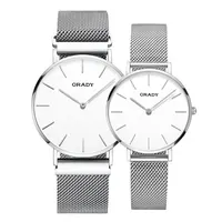 

oem fashion unisex production own brand custom quartz waterproof watches minimalist ultra thin high quality couple wrist watch