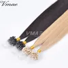 VMAE Unprocessed Virgin Peruvian Human Hair Silky Straigh Cuticle Aligned 100g 120g 140g 160g Micro Loop Ring Hair Extensions