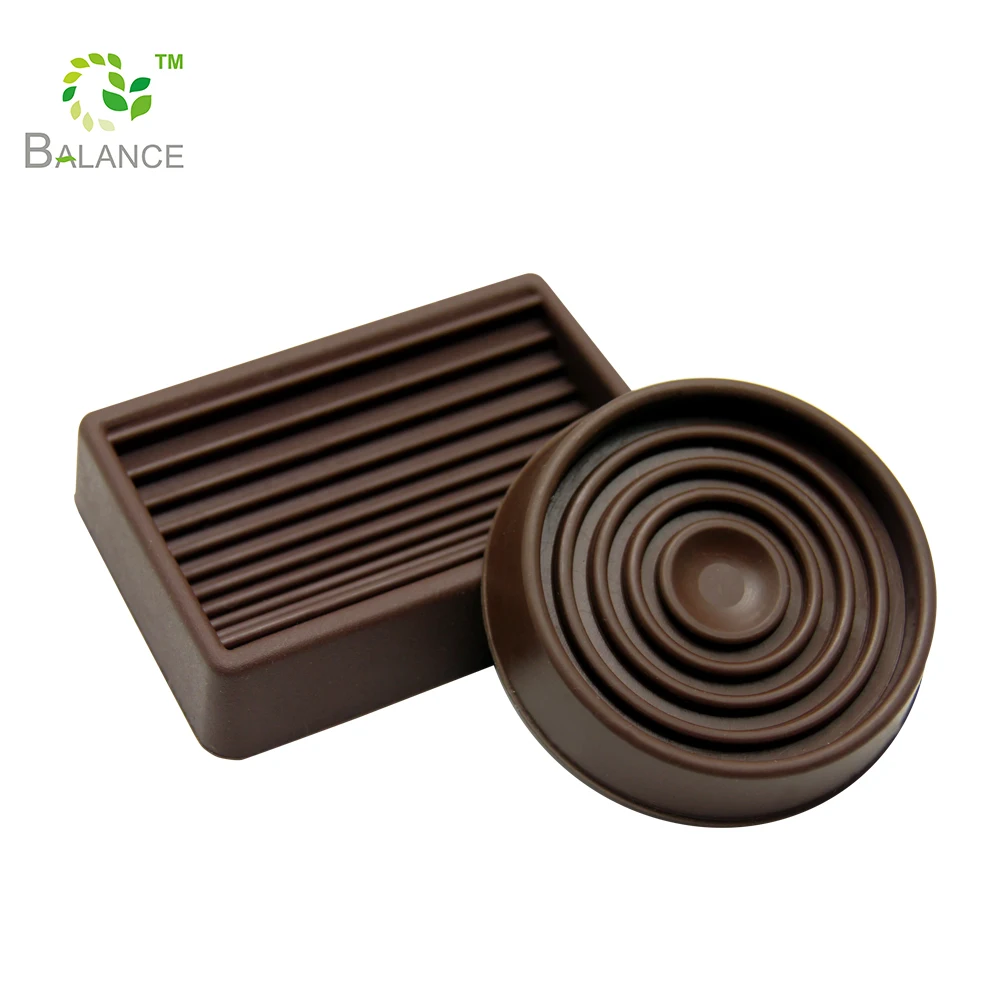 square and round furniture caster protectors non slip rubber carpet caster cups.jpg