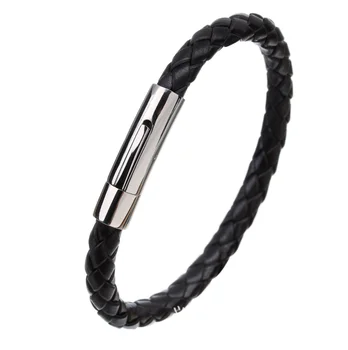 2018 Wholesale Hot Fashion Men Leather Bracelet Wrap Weave