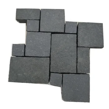 Black Granite Paver,Natural Split Driveway Pavers Granite Cobble Stone ...