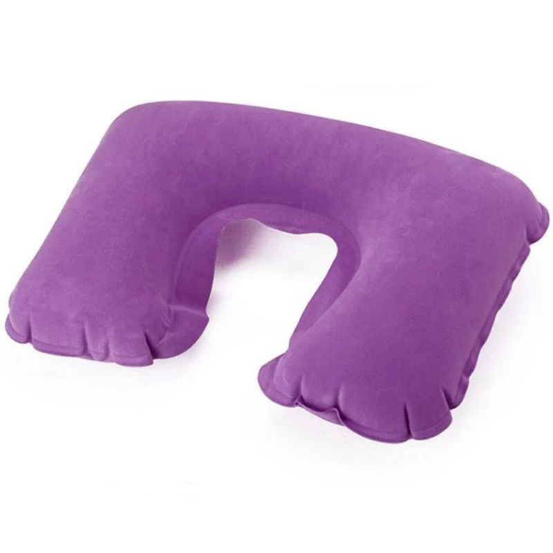Hairy Textile Skin Easy Fold Office Desk Sleep PVC Air Tap Plastic Pillow