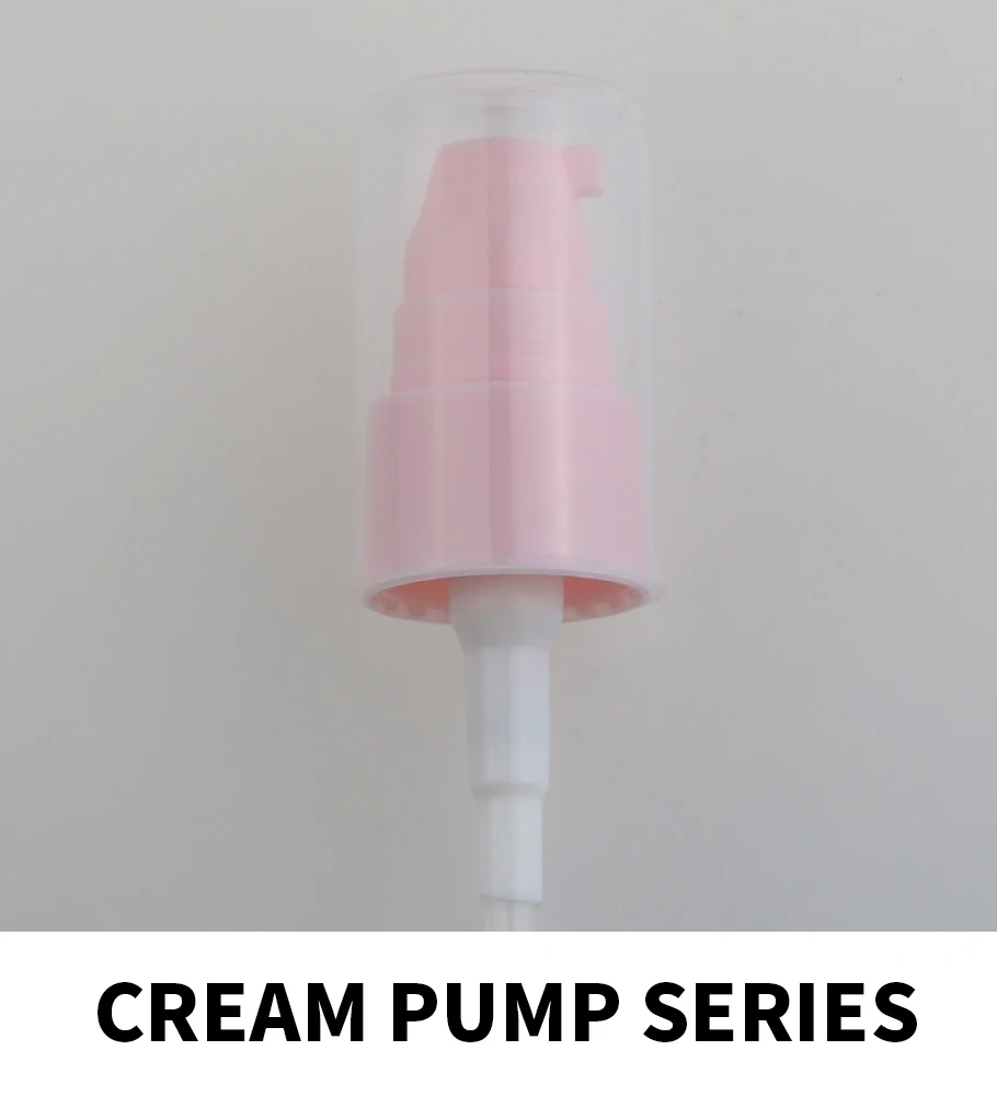 24mm Matte Black Cosmetic Lotion Pumps With Over Cap Cream Pump