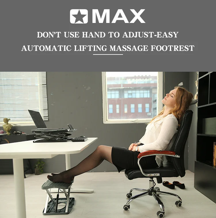 Adjustable Folding Footrest for Home Office Footstool Massaging Adjustable Or Under Desk Ergonomic Massaging Foot Rest 