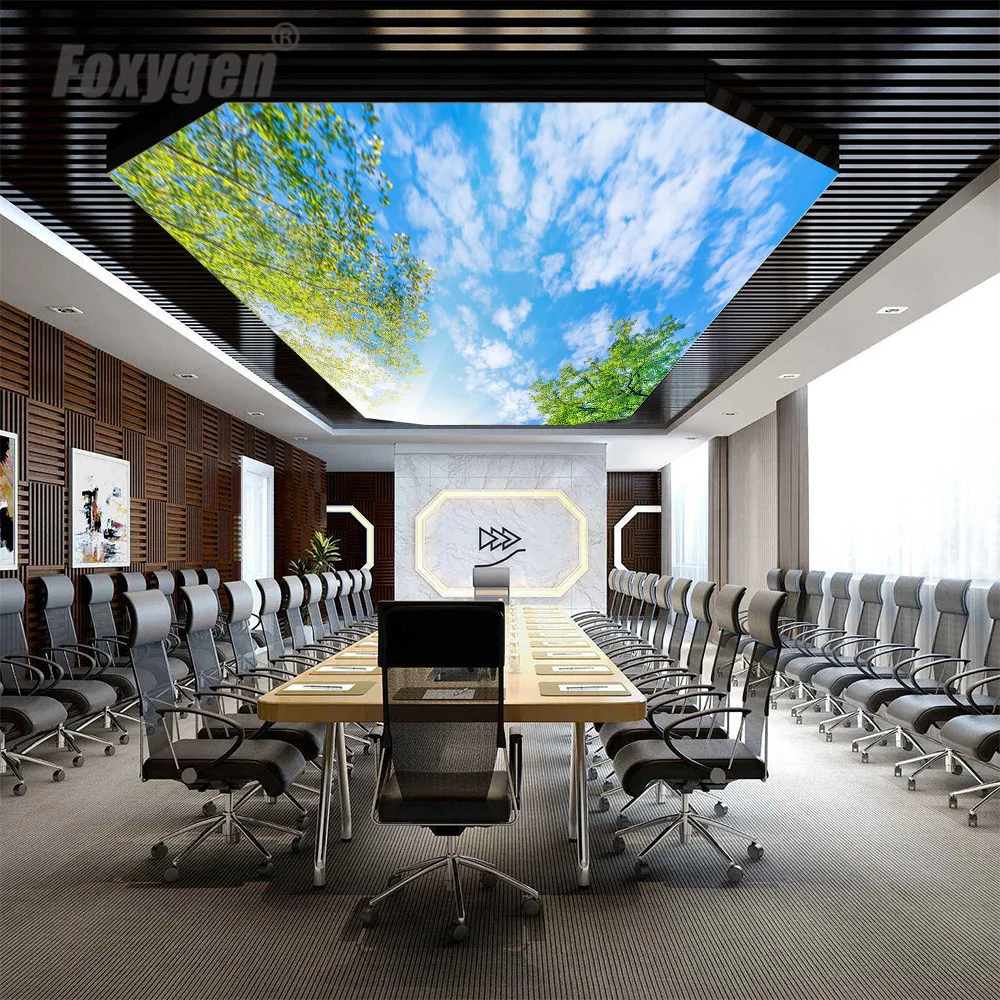 Pvc transparent roof tiles Stretch ceiling film system 2.35 meters to 3.2 meters width for office