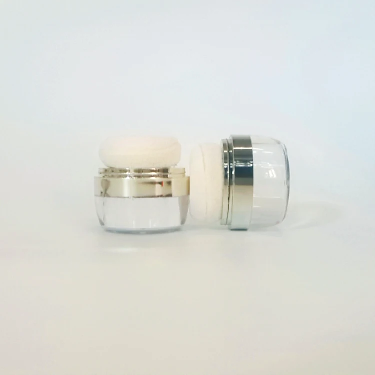 
Custom empty loose powder case with puff 