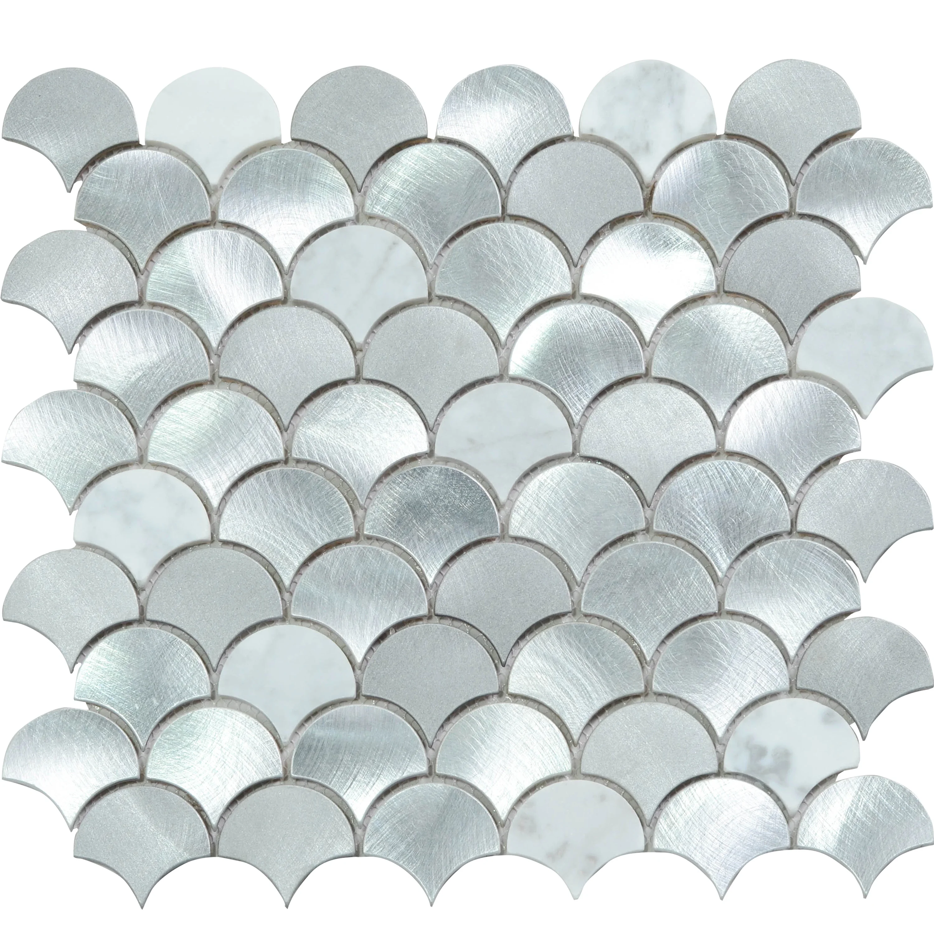 Fish scale metal design stainless steel mosaic wall tile bathroom philippines