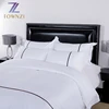 Townzi Hotel supply Wholesale 100% Cotton White colour 300tc single size hotel bed sheet sets 100 cotton