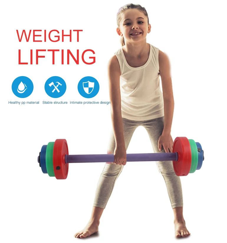 Cheap kids indoor sport fitness equipment weightlifting toys