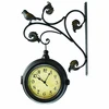 home decoration antique daul garden wall clock indoor use only