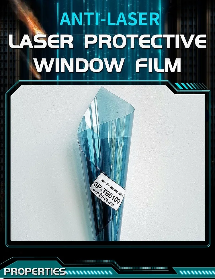 د لیزر پروف کړکۍ فلم د لیزر پرې کولو ماشینونو ضد لیزر فلم د PC/pmma پلیټ لپاره