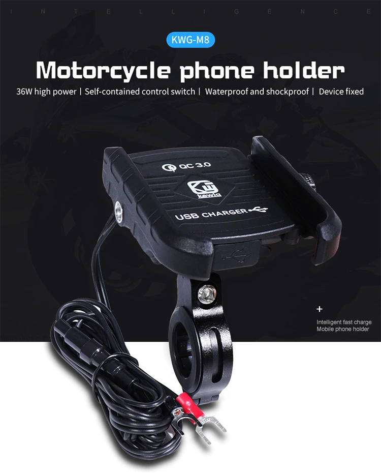 New hotsale Fast charge Motorcycle bike Phone Holder USB Charger