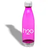 BPA-Free Sport Water Bottles Non Toxic Plastic, Reusable Flask with Stainless Steel Leak Proof Twist Off Cap Cola Bottle Shape