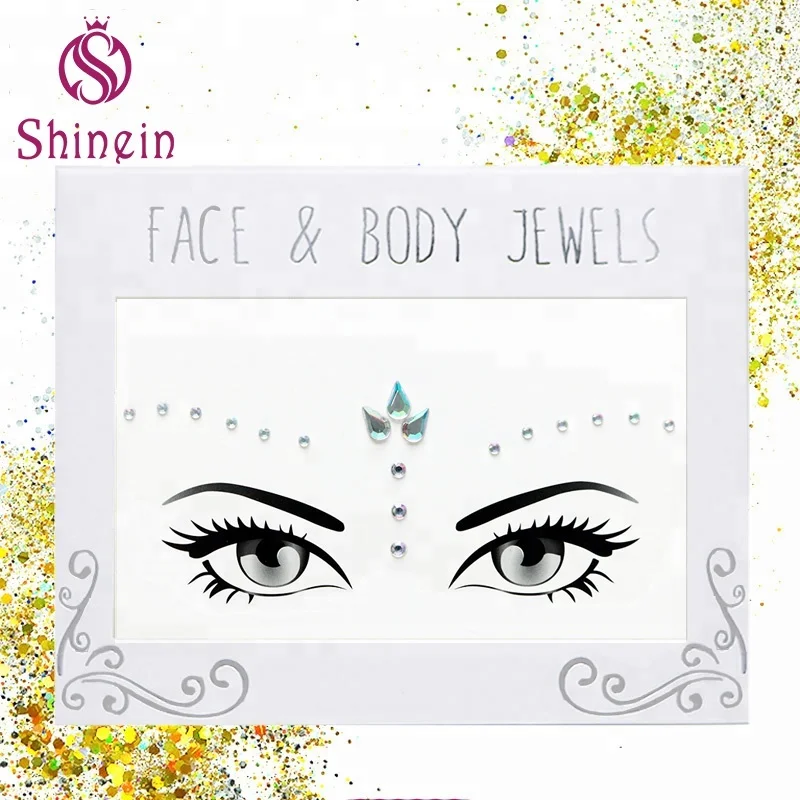 

Festival rhinestone face sticker for party decoration, Pantone color