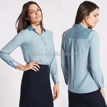 long sleeve formal blouse