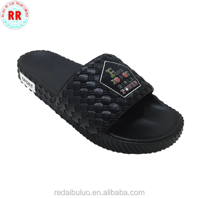 

Eva Plain Slide Sandal Black Pvc Mens Custom Logo Men Slipper, Red/black/green/bule/any colour