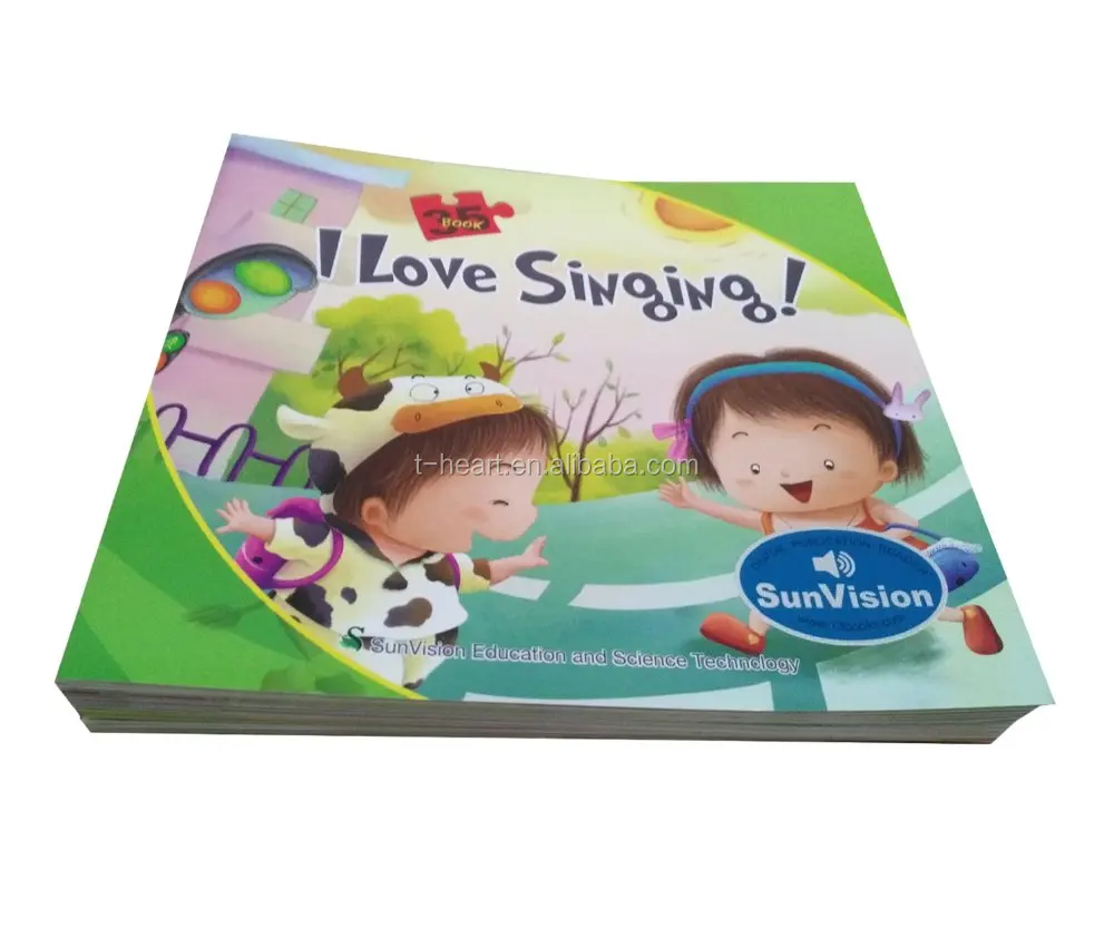 

English song book with touch talking pen for 3-6 years old kids