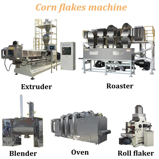 Continuous Corn Flakes Packing Machine Cereal Making big Capacity Corn Flakes Machine