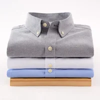 

New Design Custom Logo White Cotton Oxford Men Shirt Long Sleeve Custom Man Shirt