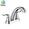 FAAO Chrome Bathroom Basin mixer taps Double handle 2 Hole Faucet