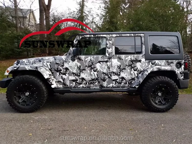 Source Camouflage Vinyl Decal Truck Wrap Duck Camo Blue Grey Black Arctic  Car Covering Skin Foil on m.