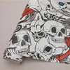 Skull Style Stickerbomb Roll Air Bubble Free Vehicle Wrap Graphics