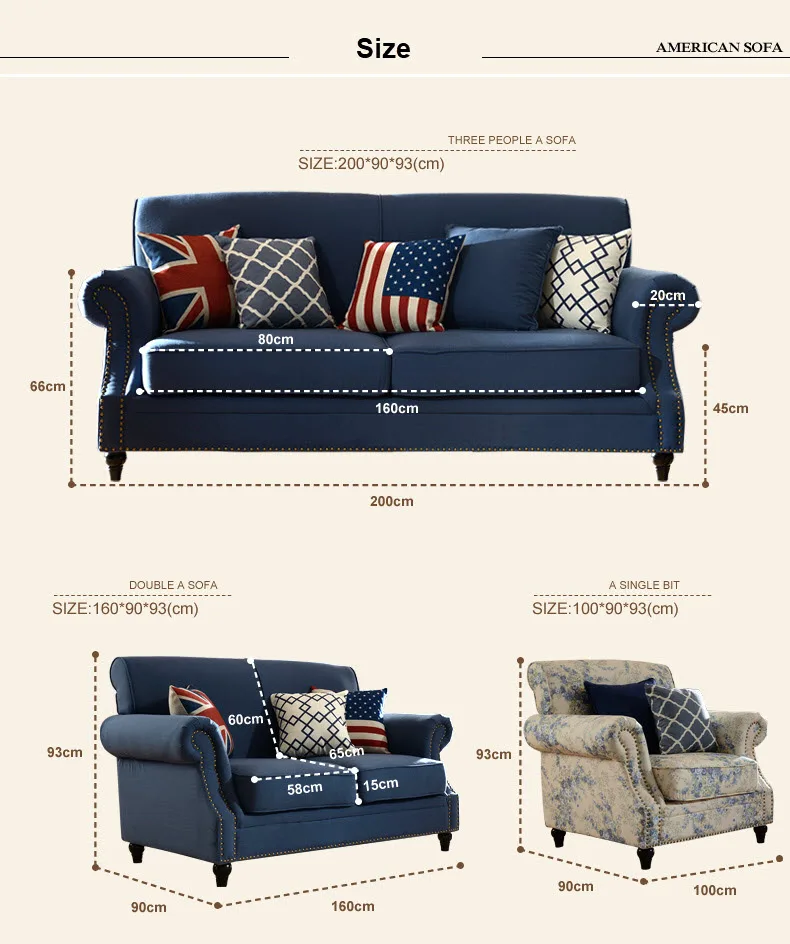Comfortable Leisure Home Fabric Sofa Modern 1 2 3 Living Room Sofa