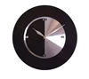 Fashion Cool Style Round Brief Aluminous Black Metal Decorative Wall Clock