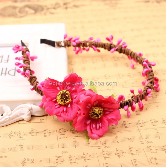 Flower Crown Headband Floral Bride Garland Hairband Wedding Prom
