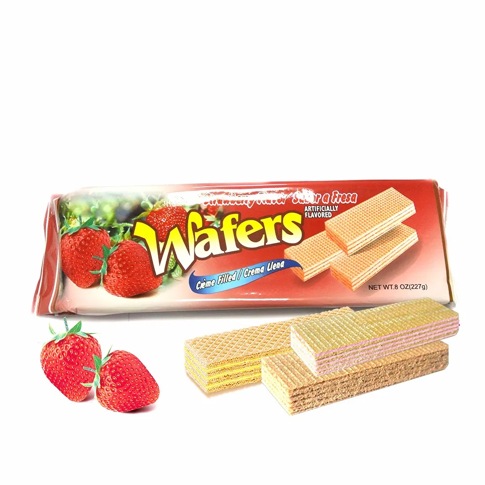 Good Taste Fruit Flavor Lemon Coconut Strawberry Flavour Wafer Biscuits