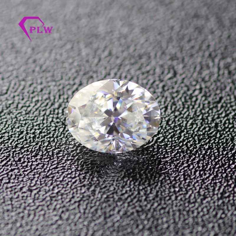 

wuzhou factory wholesale 2.5ct DEF oval moissanite with ice crushed cut, Def gh ij