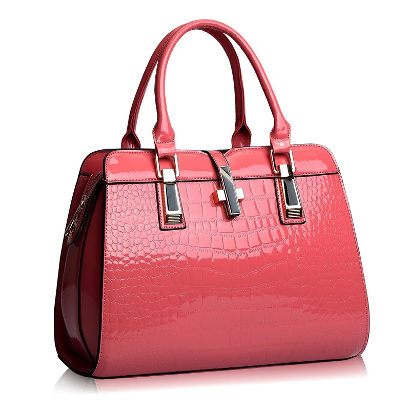 Latest Design Alligator Patent Hard Leather Bags Women Handbags 2019 ...