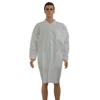 Dental disposable SMS non-woven lab coat with knitted collar and cuff