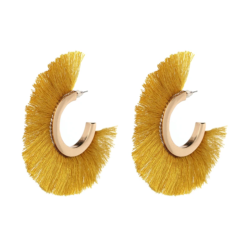 

JUJIA New Fringing Fashion Statement Jewelry Tassel Drops Dangle Earrings For Women Wholesale Price Vintage Earrings, Multicolor