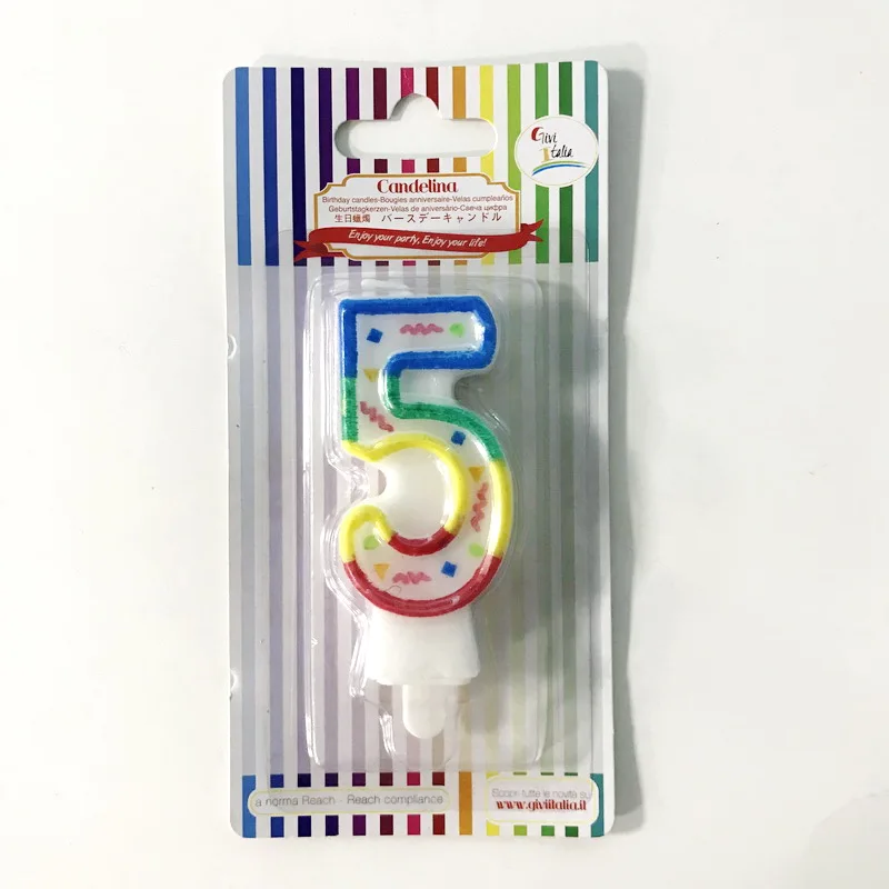 Safe Using Kids Happy Birthday Party Candle In Numbers With Europe