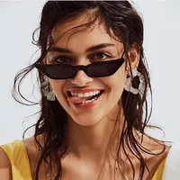 

New Women Small Cat Eye Sunglasses 2019 Vintage Men Fashion Brand Designer Shades Square Sun Glasses (SK073)