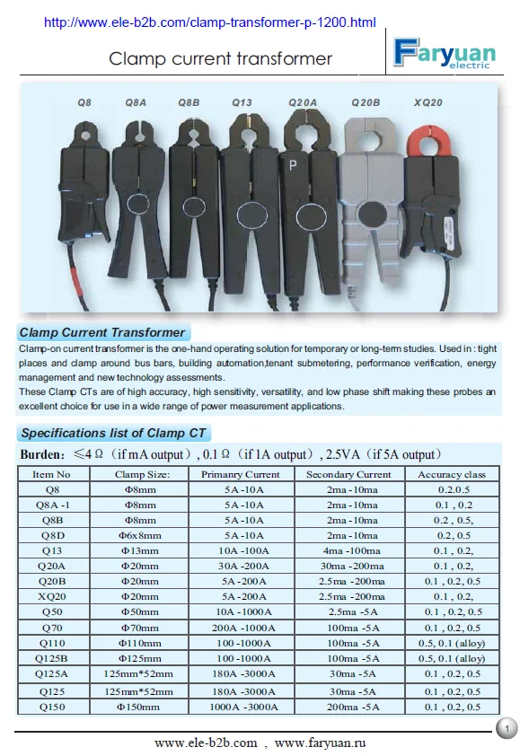 Clamp Current Transformer Q110 Clipoon Current Sensor Ct Buy Clamp Current Transformer,Clamp