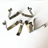 Custom Precision Stamping 8mm Diameter Bending Arm Single Button Flat Steel Spring Clip With Hollow Button For 40mm Tube