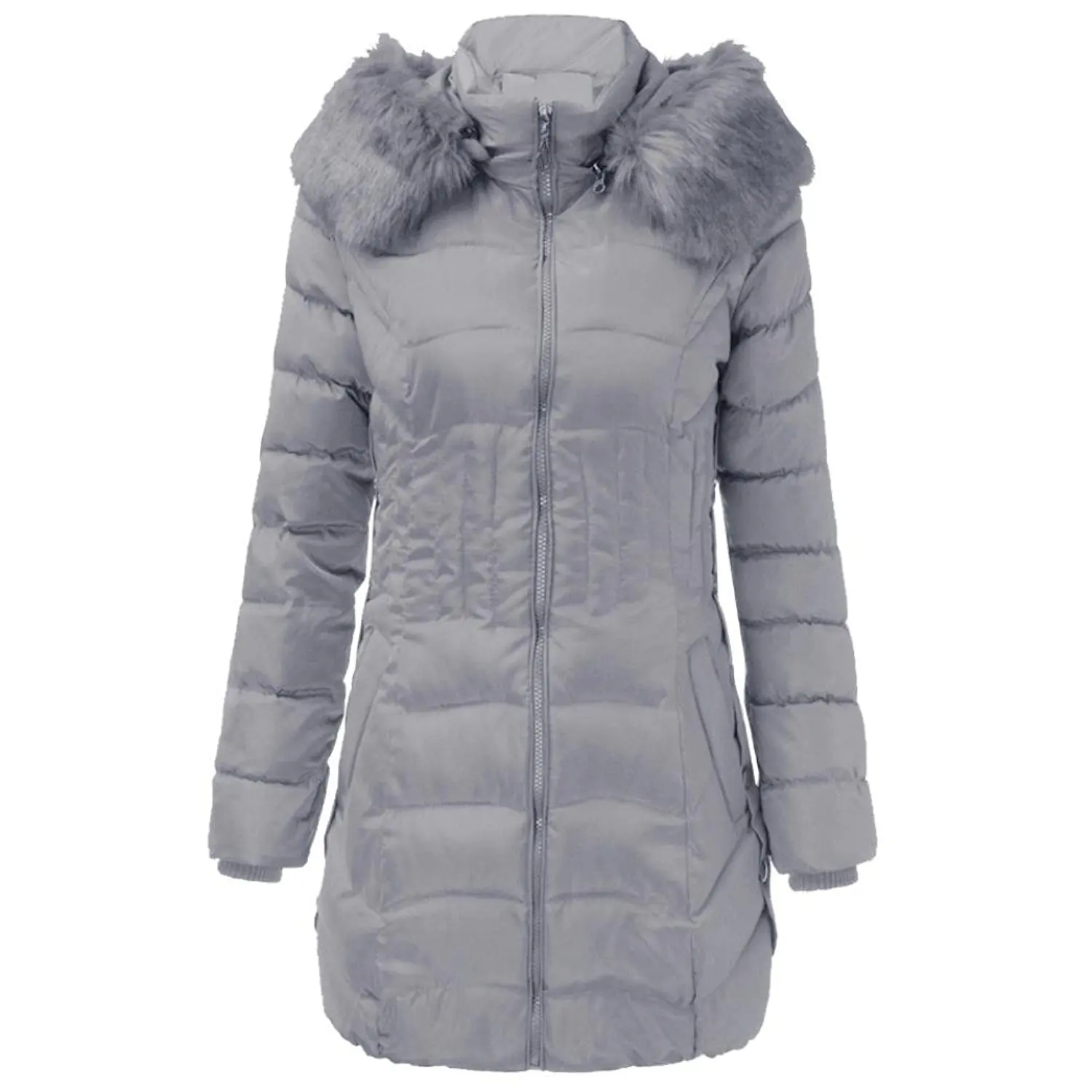 Joe Wenko Mens Parkas Outside Quilted Camo Hoodie Coat Down Jacket