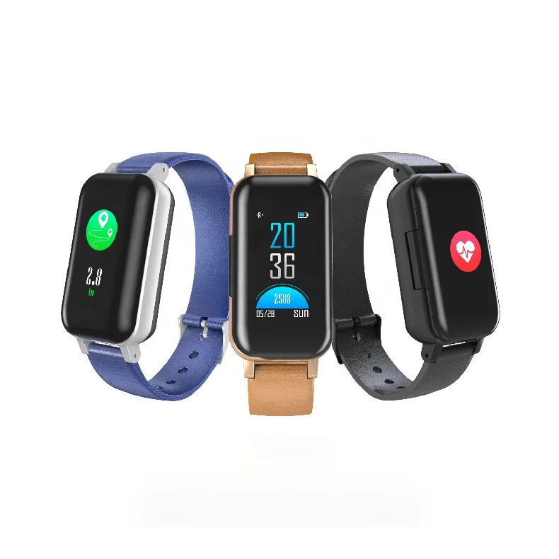 T89 Bluetooth Headset Smart Bracelet 2 in 1 Smart Watch with Bluetooth Headphone Heart Rate Monitor Sports Fitness Tracker