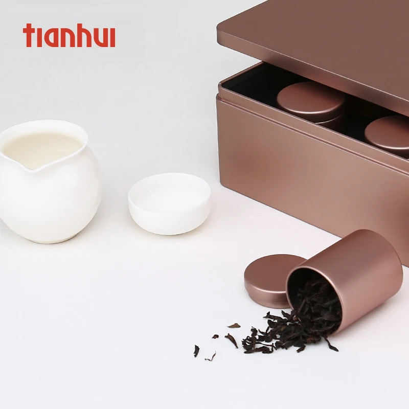 
Aluminum tin canisters custom candy tea metal tin box packaging wedding favors 