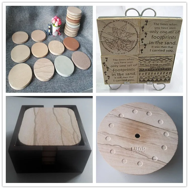 Wholesale Natural Blank Sandstone Coasters Set Buy Blank Sandstone