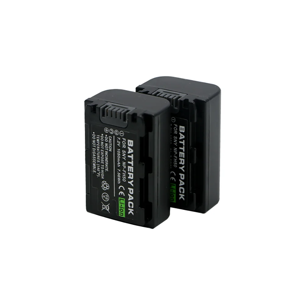 

Replacement Battery NP-FH50 for Sony DSLR Camcorder batteries NP-FH70 NP-FH100, Black