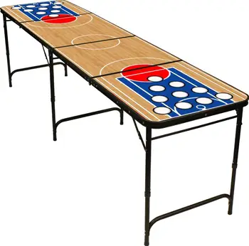Party Drinking Customized 8ft Beer Pong Tables Aluminum Folding Party Drinking Customized 8ft Beer Pong Tables Aluminum Folding Table