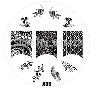 2015 new A Series A33 Nail Art Polish DIY Stamping Plates Image Templates Nail Stamp Stencil
