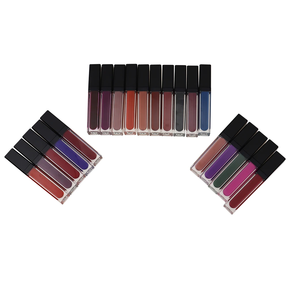 

Private label 20 color matte color makeup liquid lipstick no logo liquid lip stick