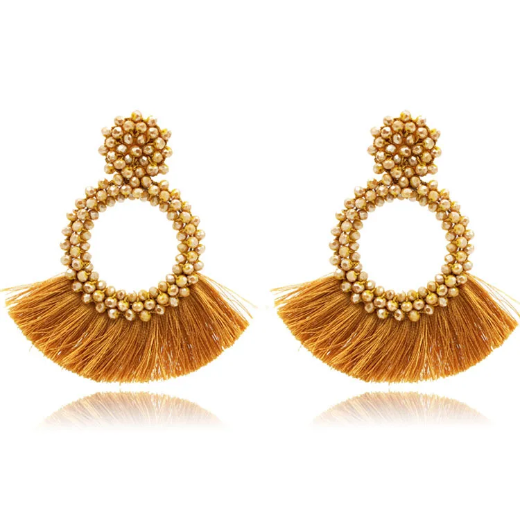 

hot selling bohemian handmade earrings women tassel earrings, Picture