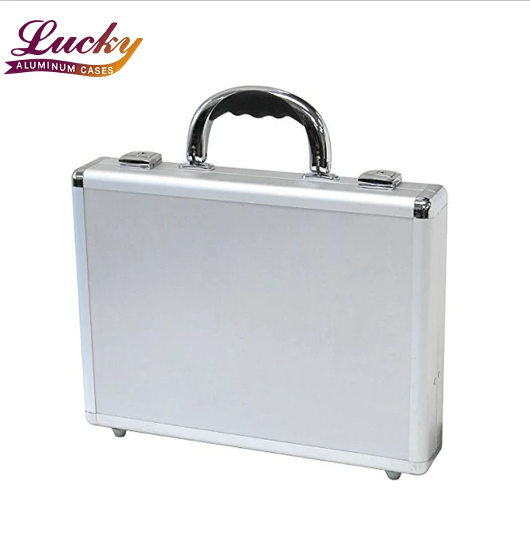 small silver briefcase